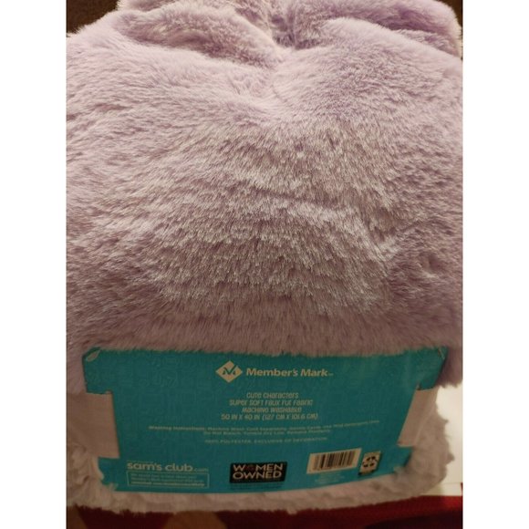 Member's Mark Kids Hooded 50" x 40" Faux Fur Throw Blanket - Picture 2 of 2